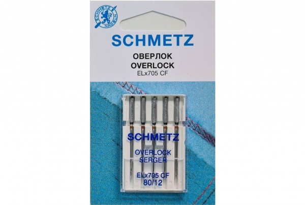 Иглы Schmetz для оверлока ELx705 CF №80, 5 шт в Ленске